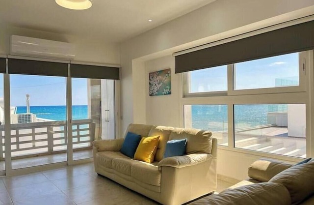 Larnaca Beachhouse Apt - bright and spacious with direct access to the beach.