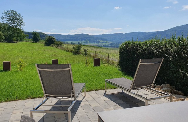"Little time out" - fantastic view of the Franconian countryside - ideal for bikers.