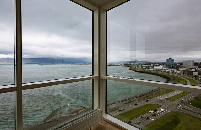 Luxury apartment downtown Reykjavik with stunning view over the city.
