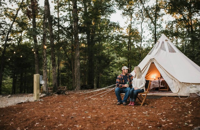 Luxury Glamping tent in Ouachita Mountains