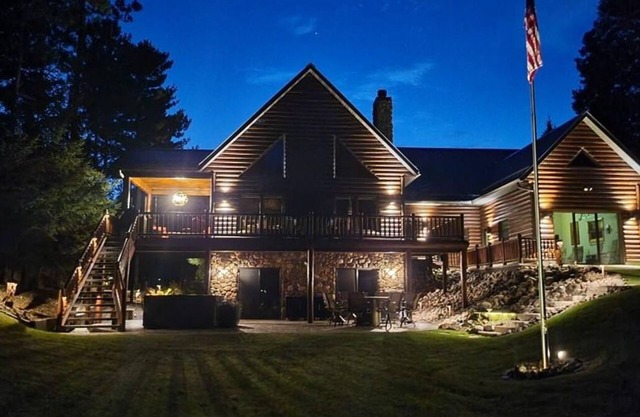 Luxury House on Lake Wissota w/Private Beach, Docks, Hot Tub, Fire Pit and More