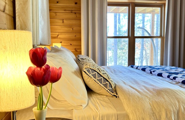 Luxury log cabin on nearly 2 acres with dock, beach, and water toys!