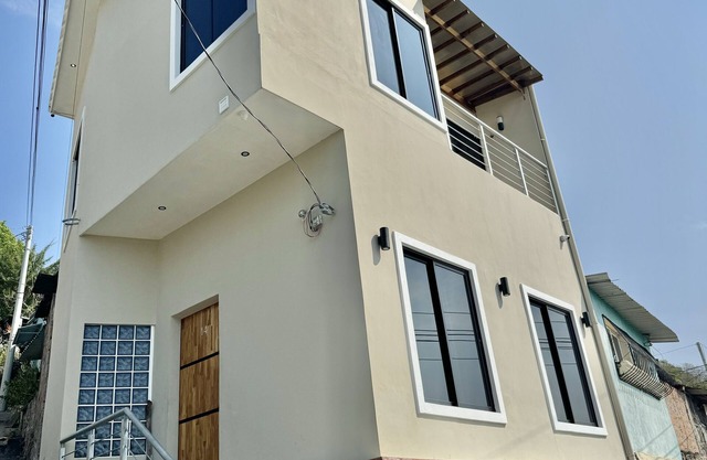 Luxury modern home with ocean balcony view