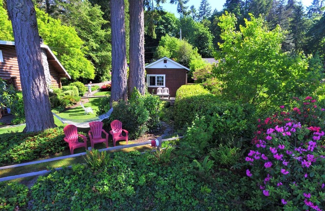 Magical Puget Sound Beachfront Cottage -Panoramic View +Kayaks, Hiking, Birds!