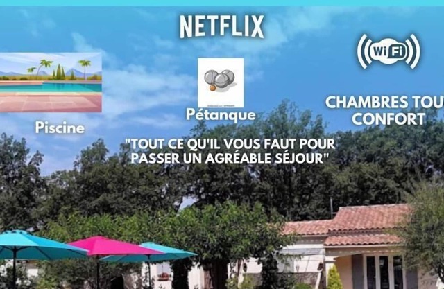 Maison Iris Piscine Pétanque Tout Confort