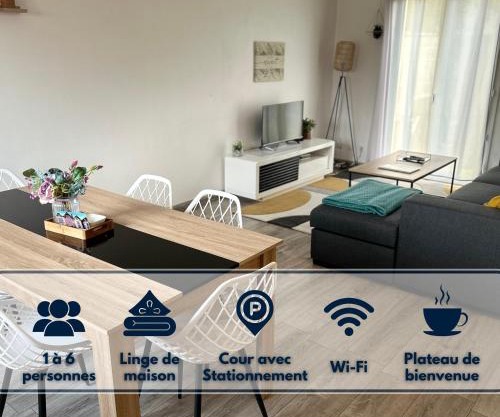 Maison Mitoyenne avec cour + parking