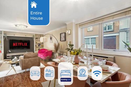 Mews House London with Private Patio & Parking