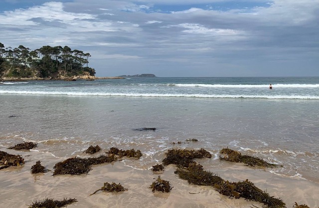 Minutes walk to sheltered Denhams Beach