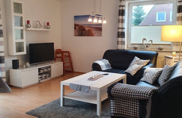 modern apartment with WiFi in a central location, the ground floor apartment in the Wattenkieker