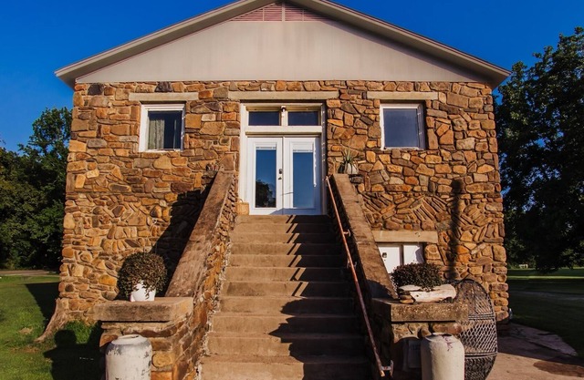 Native stone church house