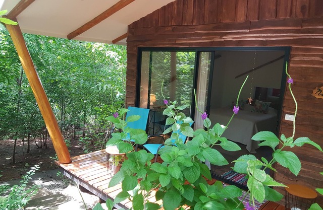 Naturist lodge for 6 people. Comprising 3 bungalows with swimming pool.