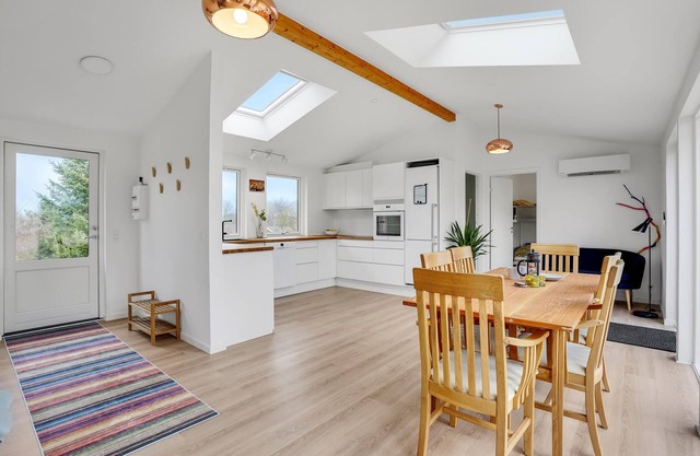 Near Bønsvig beach, this cozy and modern cottage with a beautiful terrace welcomes you.