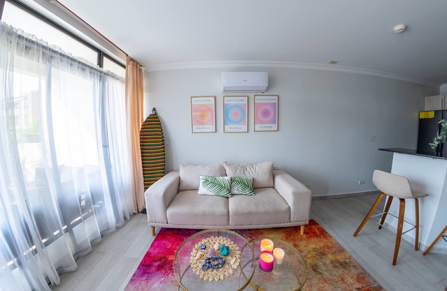 NEW! Chic & Unique: 1BR + Office, Patio, A/C, Pools/2 Jacuzzis, Gym, Parking