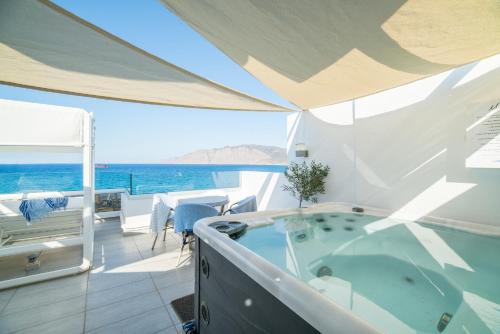 New Seaview Villa Moments with Rooftop Hot Tub, 50m from the Beach
