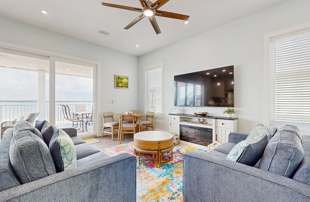 Newly built home near beach with sound view, balcony, WiFi, W/D & AC