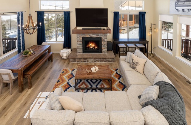 Newly remodeled slopeside ski-in/ski-out home