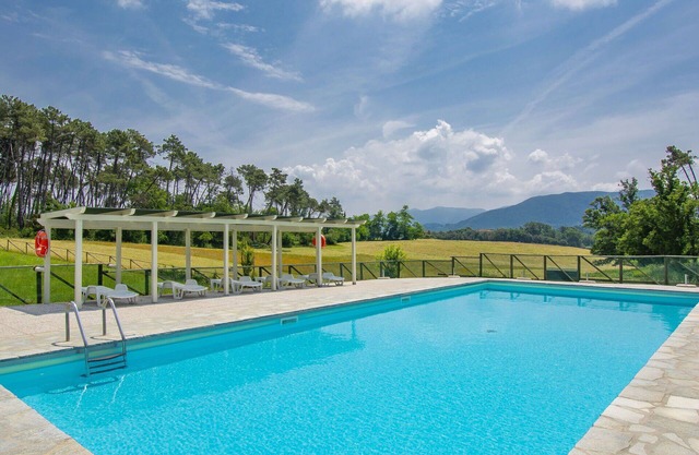 Nice apartment for 4 guests with pool, A/C, TV, patio, pets allowed and panoramic view