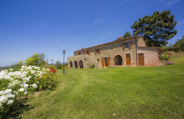 Old stone farmhouse of 1800 with pool and panoramic view