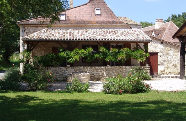 Old typical farm of the perigord in the town of Plaisance Eyrenville
