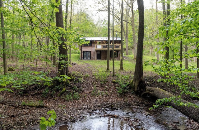 Peaceful Naples Cabin w/Deck & Stream Views