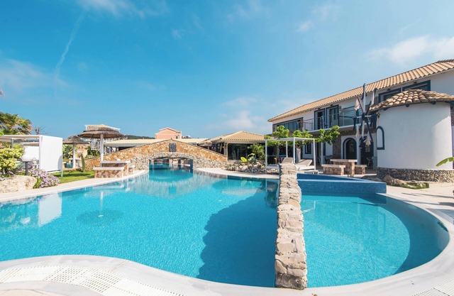 Pet-Friendly Apartment 'Mirage Arillas Maisonette B' with Sea View, Shared Pool & Wi-Fi