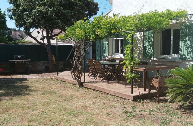 Pretty house between sea and mountains