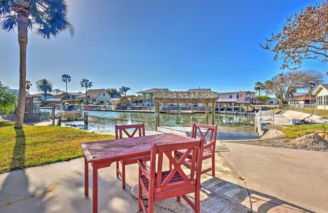 Private Dock, Views Waterfront Rockport Home!