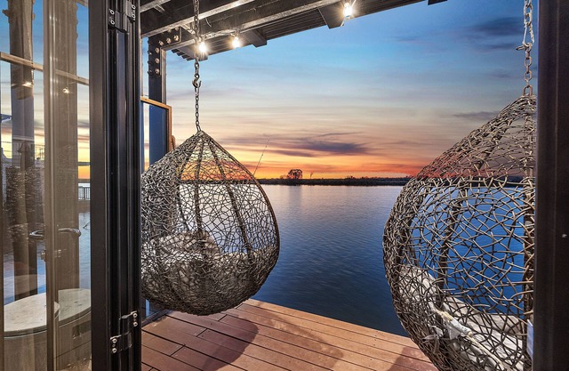 Relax on the decks & watch the world float by