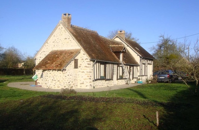 Renovated timber-framed house by the forest
