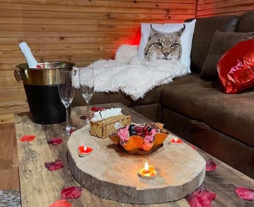 Romantique chalet avec sauna et jacuzzi extérieur