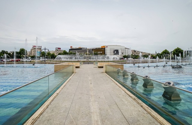 Roof view Bucharest artesian fountains apartment
