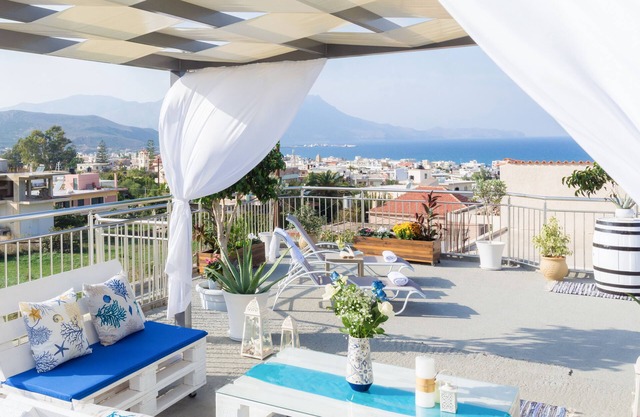 Rose Residence, luxury apartment-rooftop terrace with panoramic sea views