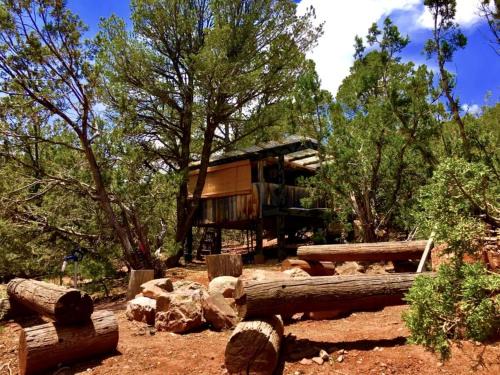 Rustic Tree House Rental with a Fire Pit in Bernalillo County, New Mexico