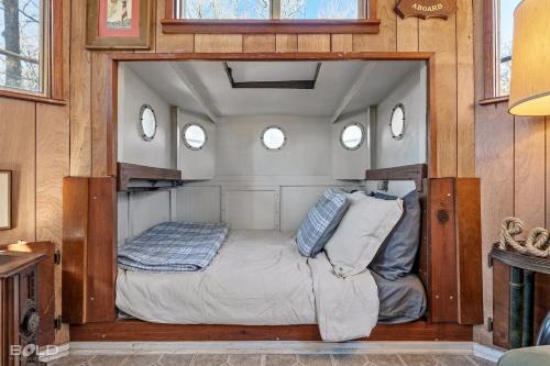 Ship With Upper Deck & Kayaks & Canoes