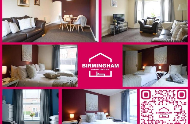 Solihull 2 Bedroom Ground Floor Apartment with Parking - Available for Long Stays