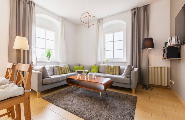 'Sonnenstein Castle' above the roofs of Pirna with a breathtaking view!