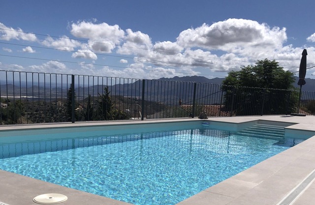 Spacious and light accommodation with private pool and stunning views.