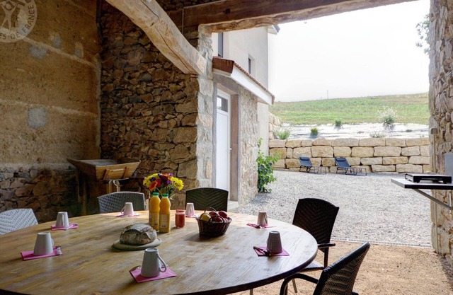 Spacious countryside lodge with large terrace and fiber, near Panissières