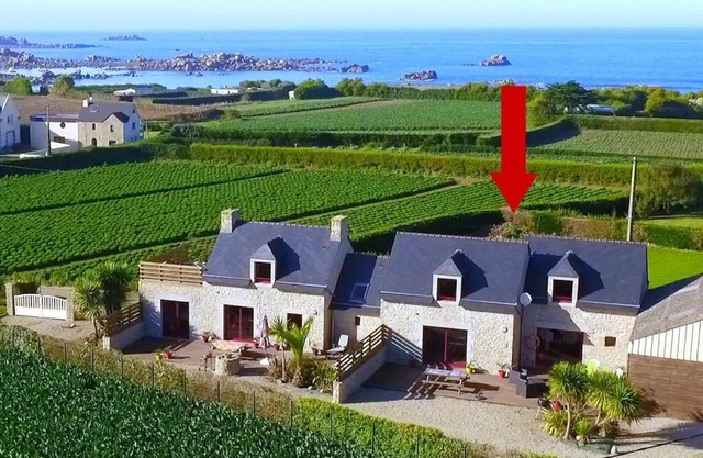 Stone House in Cléder near Sandy Beach
