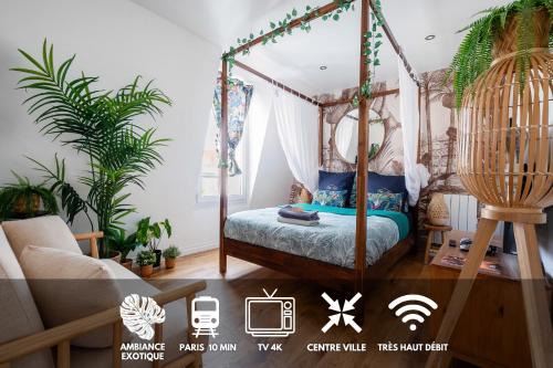 Studio Exotique Hyper-Centre Enghien 12min Paris