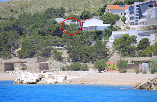 Studio flat with balcony and sea view Lokva Rogoznica, Omiš (AS-18638-b)