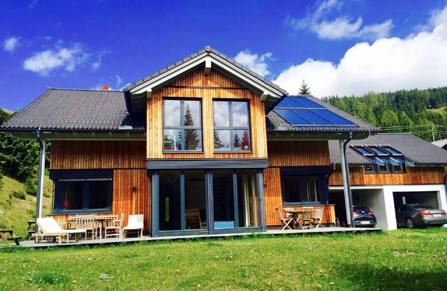 Stylish and modern designer wooden house on the Flattnitz