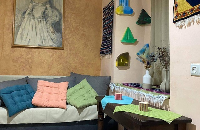 The apartment is in a cozy and quiet environment