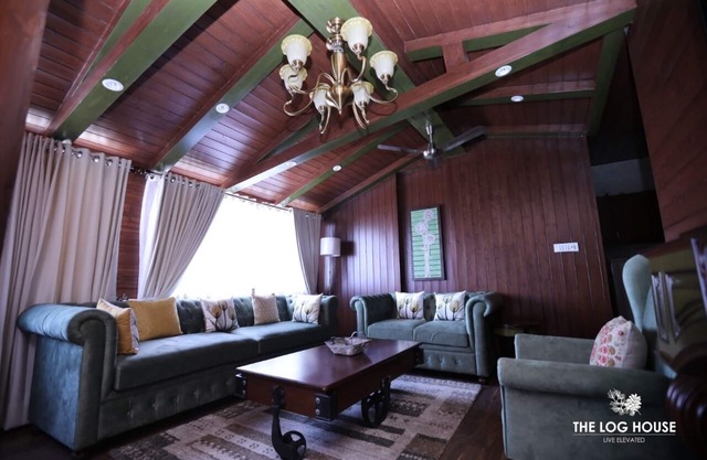 The beautiful log house