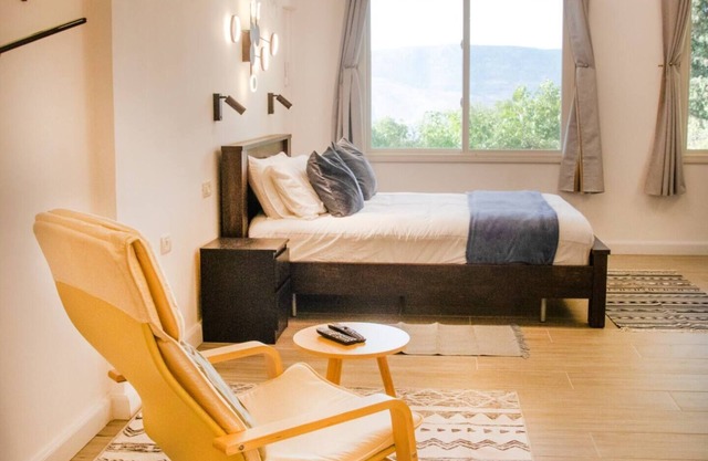 The house next to the orchard apartment for a couple