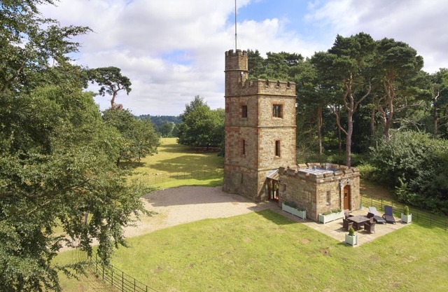 The Knoll Tower is a one-of-a-kind holiday cottage built in the late 1800s, situated on the Weston P