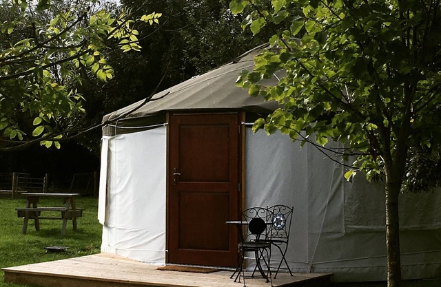 The Yurt - A modernised yurt with four poster bed and bathroom