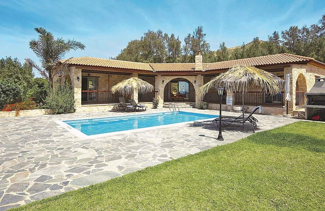 This attractive stone villa is set in an elevated position and commands wonderful views out across t