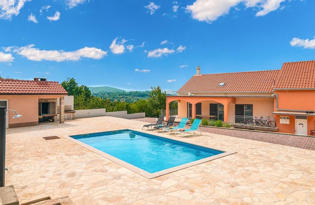 This beautiful vacation home with pool is located in the small village of Br.