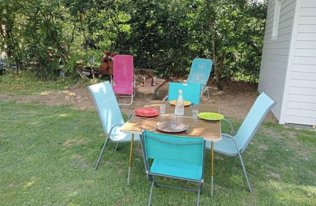 Tiny house under an oak tree